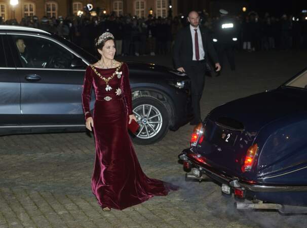 La princesse Mary de Danemark - Réception du Nouvel An de la famille royale danoise au palais d'Amalienborg à Copenhague, Danemark, le 1er janvier 2020.