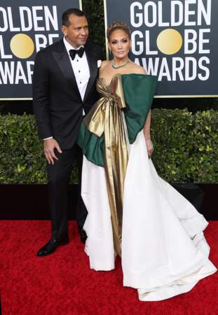 Jennifer Lopez et son fiancé Alex Rodriguez 