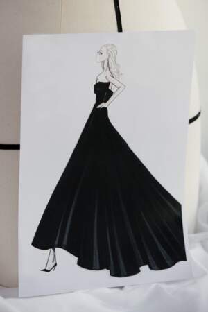 La robe Dior de Jennifer Aniston a nécessité 25 mètres en crêpe de laine soie.