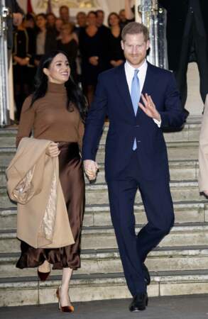 Ce mardi 7 janvier, Meghan Markle et le prince Harry ont réalisé leur premier engagement de l'année en se rendant à la Maison du Canada à Londres.