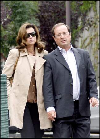 2008 : Valérie Trierweiler et son conjoint François Hollande, quatre ans avant les présidentielles. 