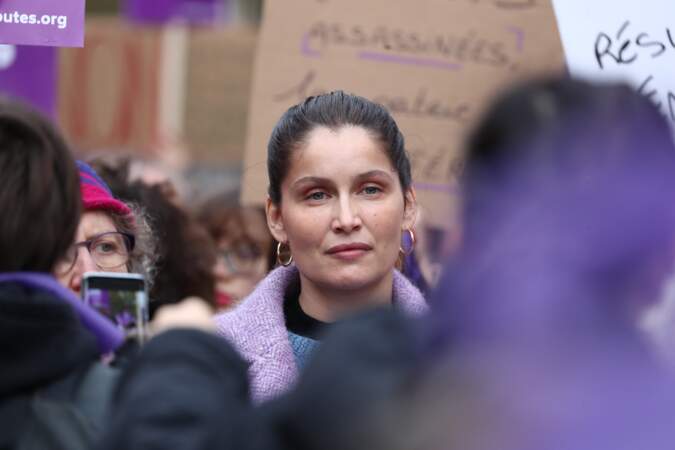 Fin novembre, Laetitia Casta marche contre les violences fait aux femmes... Le froid comme l'indifférence n'auront pas sa peau !