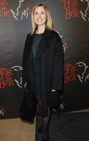 Mars 2014 : Lara Fabian est présente pour la première de la comédie musicale " La belle et la bête " au théâtre Mogador. 