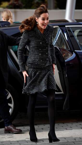 La duchesse de Camabridge enchaîne les événements, ici elle arrive à l'hôpital pour enfants Evelina, à Londres, le 28 janvier 2020.