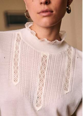Kate Middleton porte ce pull Tulio Sézane en laine mérinos d'une valeur de 95 €.