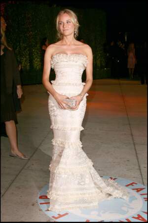 Diane Kruger porte une création Elie Saab lors de la soirée suivant les Oscars en 2006
