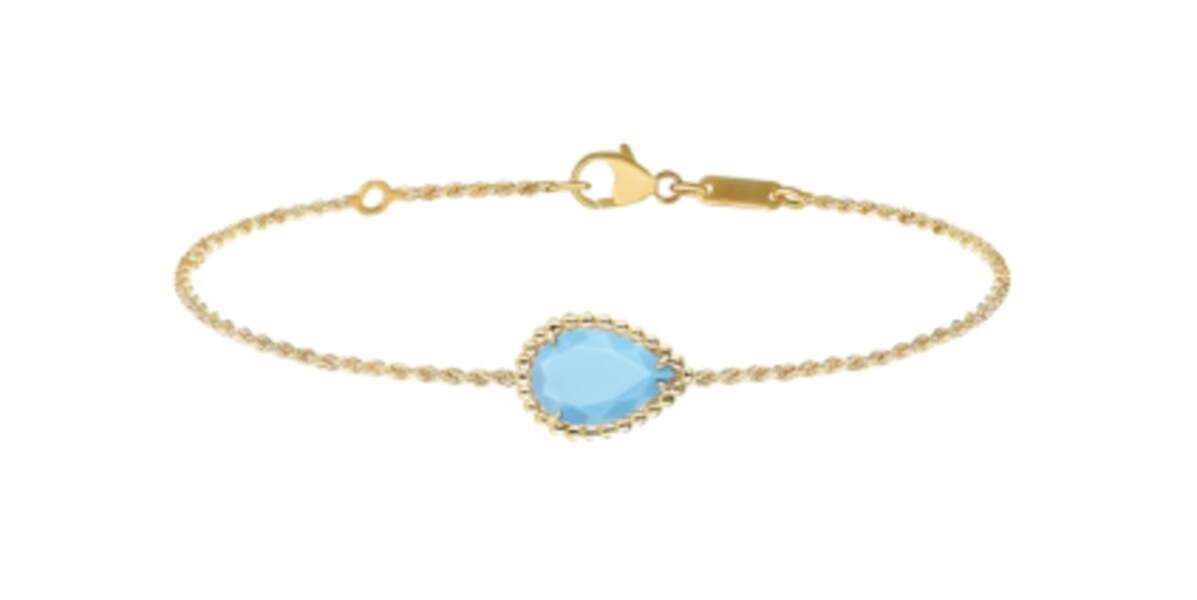 Bracelet en or et turquoise, prix sur demande, Boucheron.
