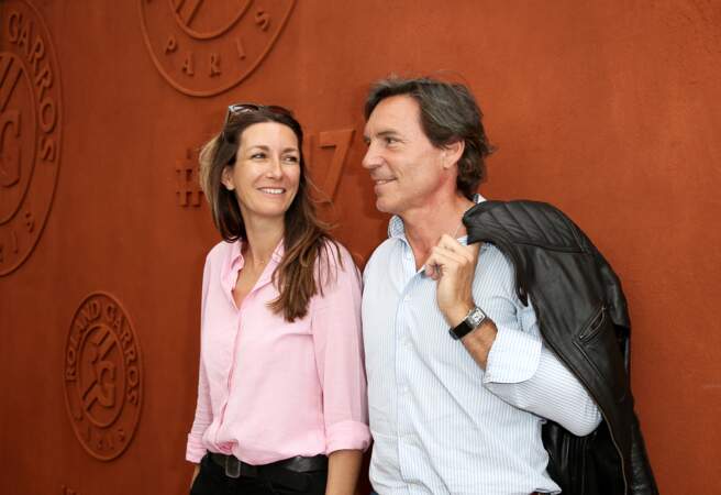 Anne-Claire Coudray et son compagnon Nicolas Vix au village des Internationaux de Tennis de Roland Garros à Paris le 8 juin 2017