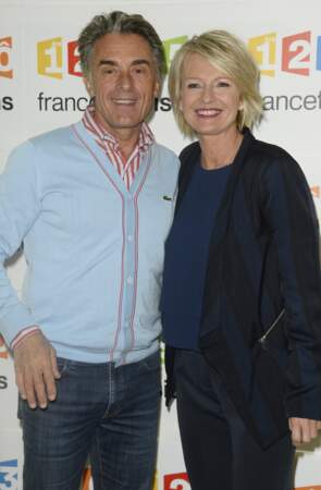 Novembre 2014 : Sophie Davant et Gérard Holtz peu avant une conférence de presse pour France TV