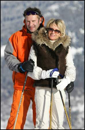Décembre 2008 : Sophie Davant et Pierre Sled à Courchevel sur les pistes de ski
