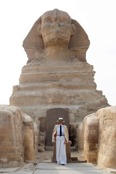 Melania Trump en Egypte, le 6 octobre 2018