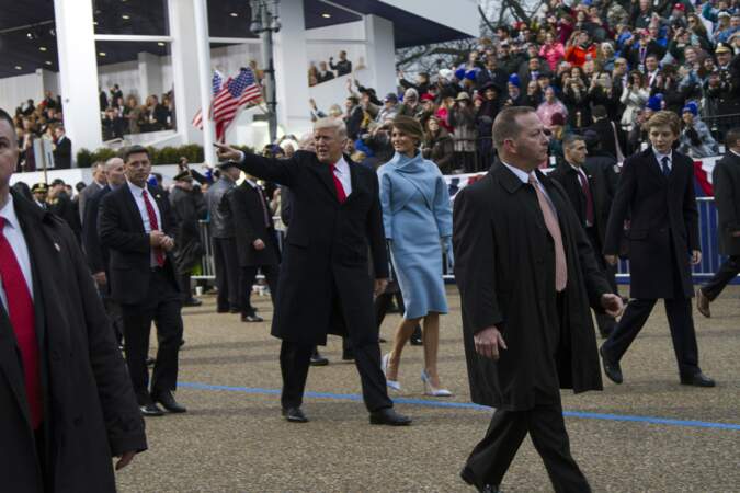 Melania et Donald Trump le 20 janvier 2017, lors de l'investiture à Washington