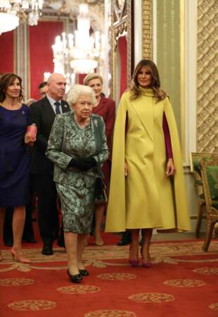 Melania Trump et la reine Elizabeth II à Londres, le 3 décembre 2019