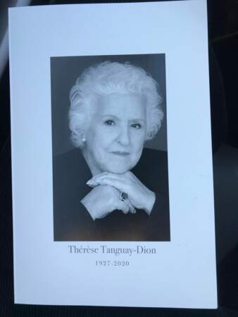 Le portrait très digne de Thérèse Tanguay-Dion, la maman de Céline Dion qui s'est éteinte le 1è janvier 2020 et qui est enterrée le 20 février 2020 à Montréal.