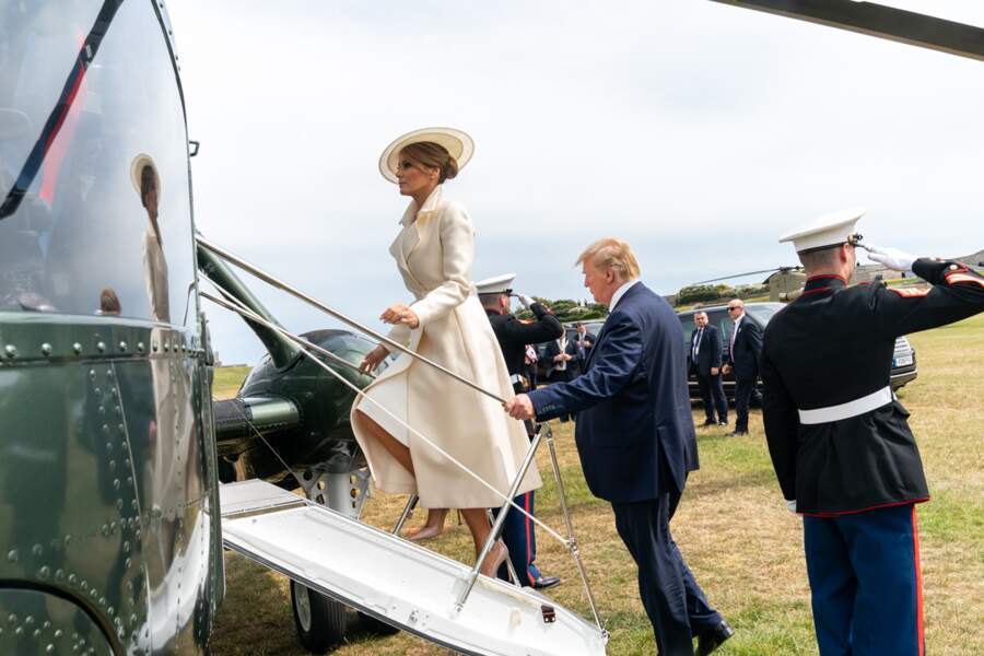 Melania et Donald Trump à Portsmouth, le 5 juin 2019