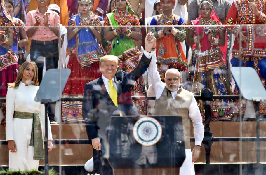 Donald et Melania Trump ont reçu un accueil plutôt chaleureux en Inde