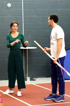 Kate Middleton s'initie au taekwondo au stade olympique de Londres