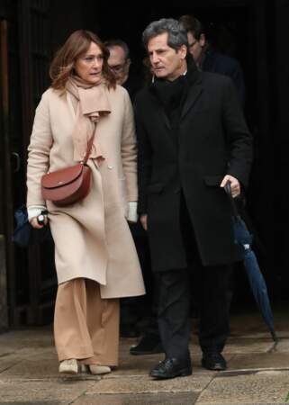 Daniela Lumbroso était accompagnée de son mari Eric Ghebali aux obsèques d'Hervé Bourges
