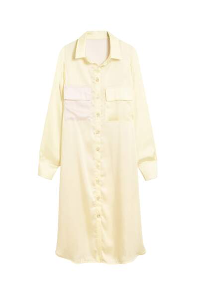 Robe-chemise en satin, 265€, Valentine Witmeur Lab 