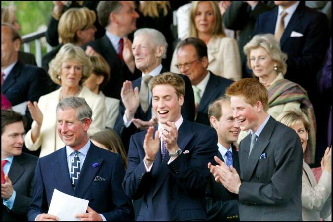 Charles et Camilla au jubilé d'or de la reine à Londres, le 3 juin 2002