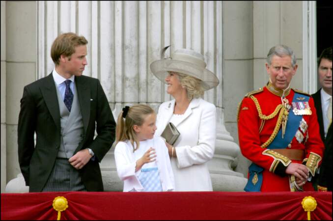La famille royale d'Angleterre lors de la cérémonie "Trooping The Colour", le 13 juin 2005