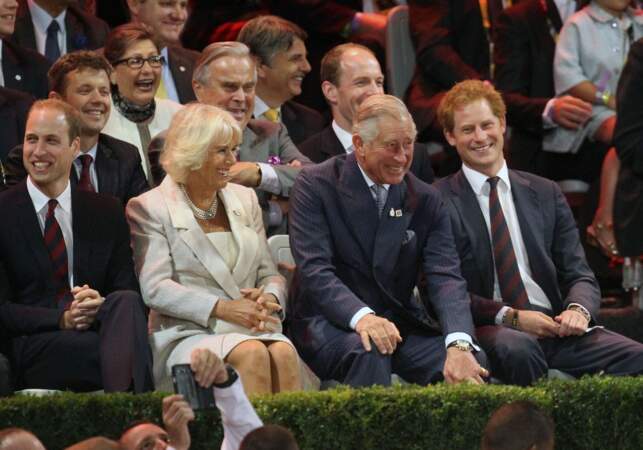 William, Camilla, Charles et Harry, lors des Invictus Games, le 10 septembre 2014