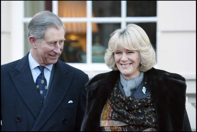 Le prince Charles et Camilla à Clarence House, le 21 février 2005
