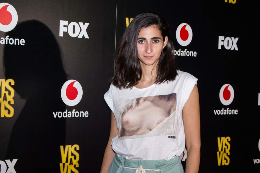 Alba Flores : tee-shirt rock n' roll pour le concert de Najwa Nimri et Mala Rodriguez en 2019 à Madrid