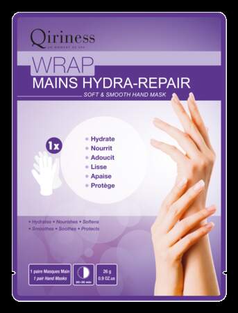 Masque Wrap Mains Hydra Repair, Qiriness, 5,40€, marionnaud.fr