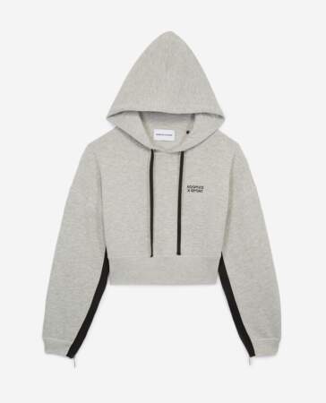 Sweatshirt gris à capuche, 148€,The Kooples