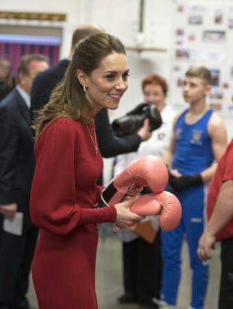 Kate Middleton : en visite au club de boxe Bulldogs Boxing Club à Port Talbot, au pays de Galles le 4 février 2020