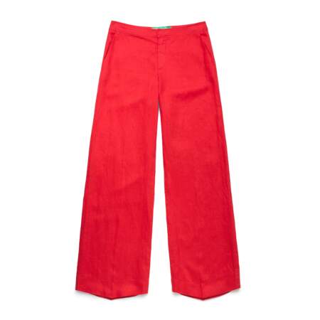 Pantalon en lin, 69,95€, Benetton.