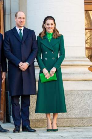 Kate Middleton :  rencontre le Premier ministre d'Irlande Leo Varadkar et son compagnon Matthew Barrett au Aras an Uachtarain à Dublin, Irlande, le 3 mars 2020