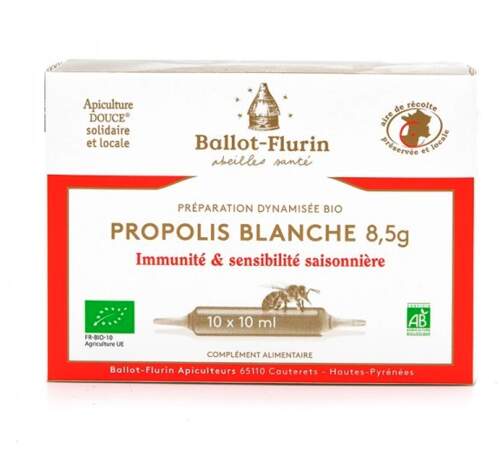 Propolis Blanche, 17,10€ la cure de dix jours, ballot-flurin.com