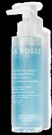 Gelée micellaire, La Rosée, 195ml, 13,90€, Disponible dans 3000 pharmacies et sur larosee-cosmetiques.com