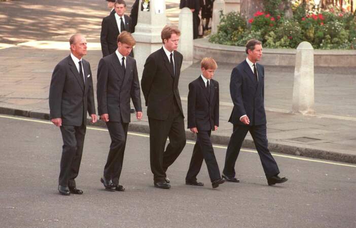 Le prince Philip lors des obsèques de Diana, le 6 septembre 1997