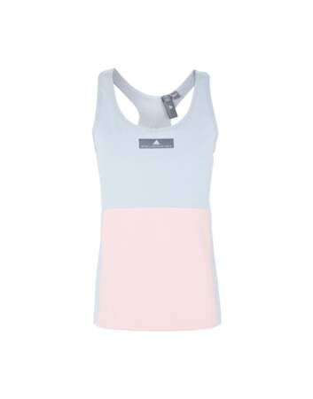 Top de Yoga gris clair, 53€, Adidas by Stella Mccartney disponible sur YOOX.COM
