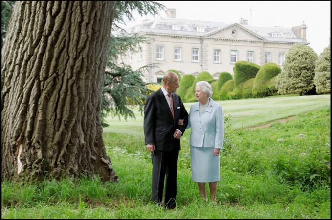 Le prince Philip et la reine Elisabeth à Broadlands en 2007