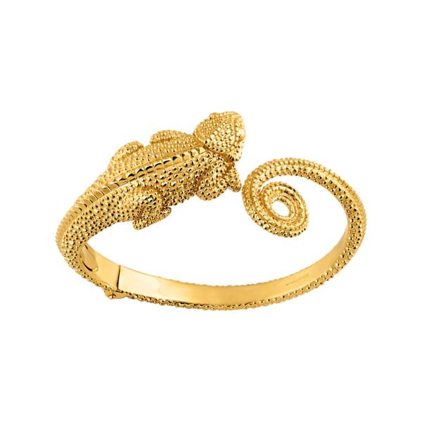 Bracelet en argent plaqué or, 275 €, Aristocrazy. 