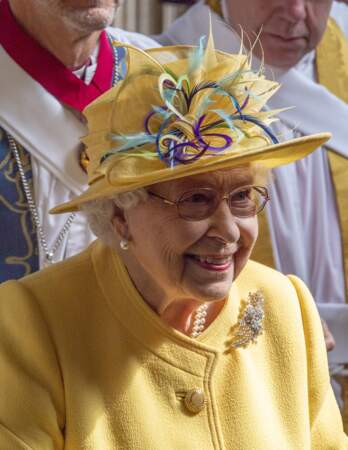 La reine Elisabeth II d'Angleterre lors du service religieux "Royal Maundy" en 2019