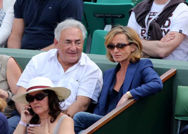 DSK et son épouse Myriam L'Aouffir lors d'une rare apparition publique à Roland Garros le 8 juin 2013