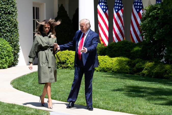 Melania Trump, le le 22 avril 2020 à Washington .