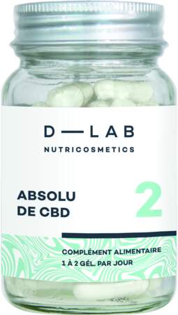 Complément Alimentaire Absolu de CBD, D Lab, 38 €, sephora.fr 