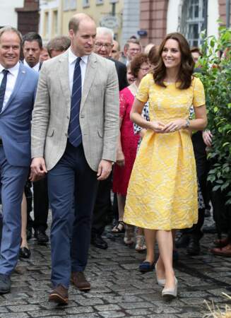 Le prince William et Kate Middleton, lors d'un voyage officiel en Allemagne, le 20 juillet 2017