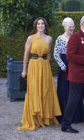 La princesse Mary de Danemark au dîner d'anniversaire des 150 ans de la Croix Rouge à Copenhague, le 11 septembre 2014.