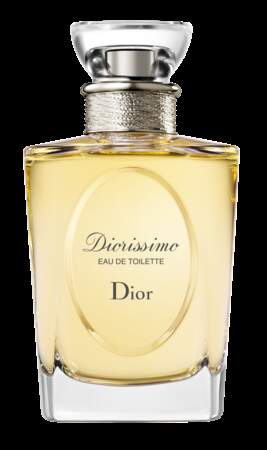 Un grand classique créé en 1956 pour retranscrire en flacon la fleur préférée de Christian Dior : Diorissimo, 100 ml, 118€, dior.com