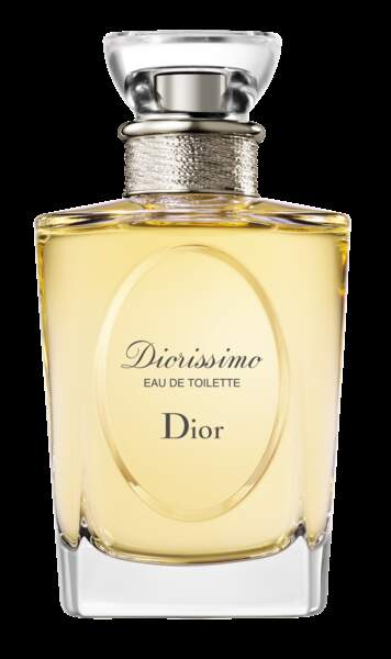 Un grand classique créé en 1956 pour retranscrire en flacon la fleur préférée de Christian Dior : Diorissimo, 100 ml, 118€, dior.com
