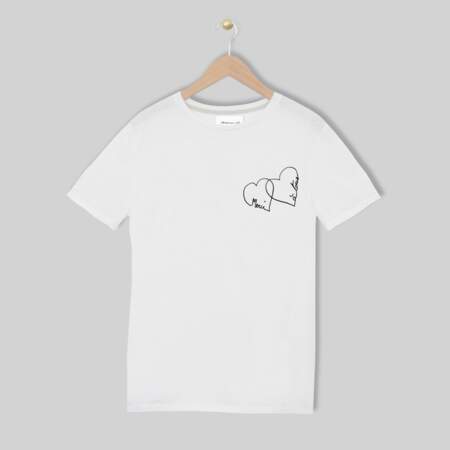 Tee-shirt sérigraphie en coton biologique "Merci", 29€, Maison 123