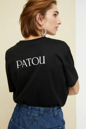 #PatouSeul en coton bio noir, coupe mixte, 130€, Patou 