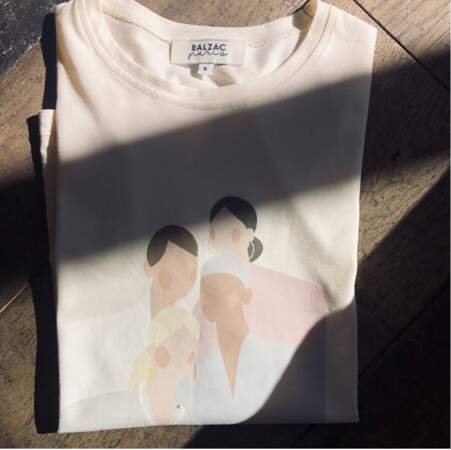 T-shirt en coton biologique, 33€, Balzac Paris en co-création avec ses clientes, www.balzac-paris.fr